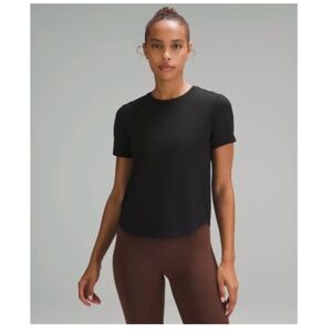 Lululemon High-Neck Running and Training T-Shirt - Black - Size 8